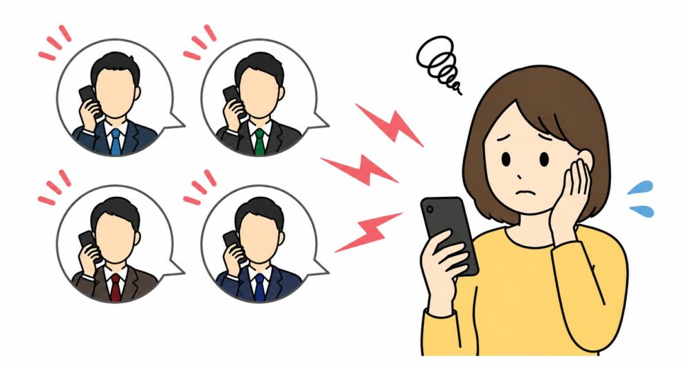 営業電話が一斉にかかってくる
