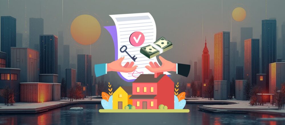 賃貸査定をしている