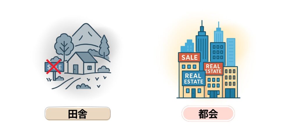 田舎の家は売りにくい