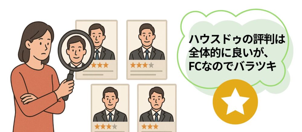 評判にばらつきがある
