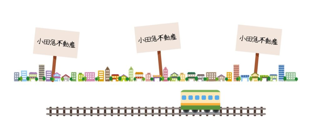 小田急沿線沿いに店舗がある